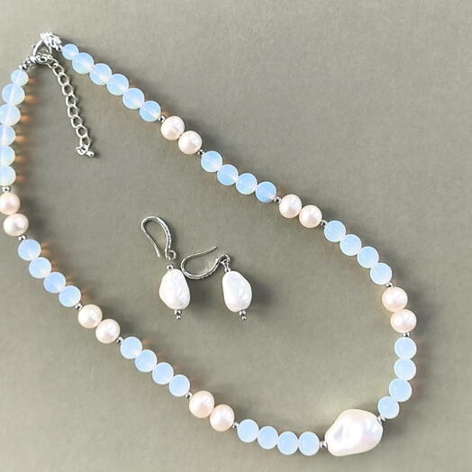 Колье и серьги с жемчугом Майорка