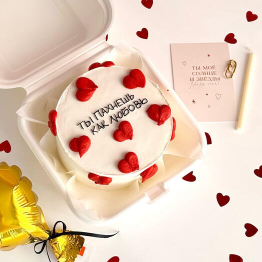 Бенто торт «ты пахнешь, как любовь», 500-600 грамм🎂