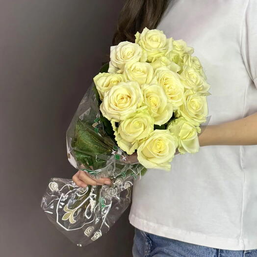 Пачка (15 штук) роз 50 см, Аваланж