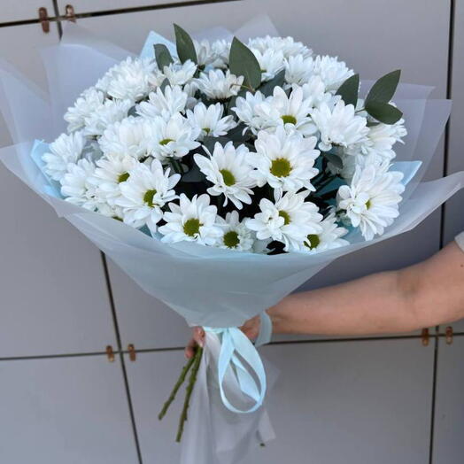 Букет из 9 кустовых хризантем Чик