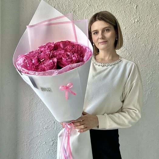 Букет из пионовидных роз🌸