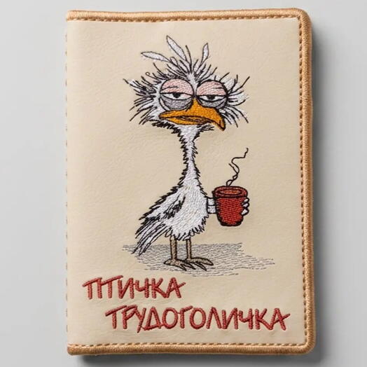 Обложка на паспорт "Трудоголичка"