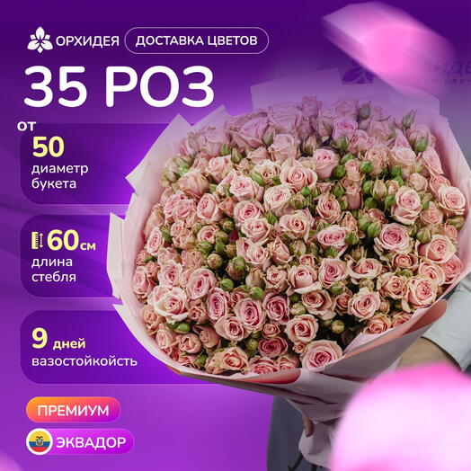 35 кустовых роз Вега