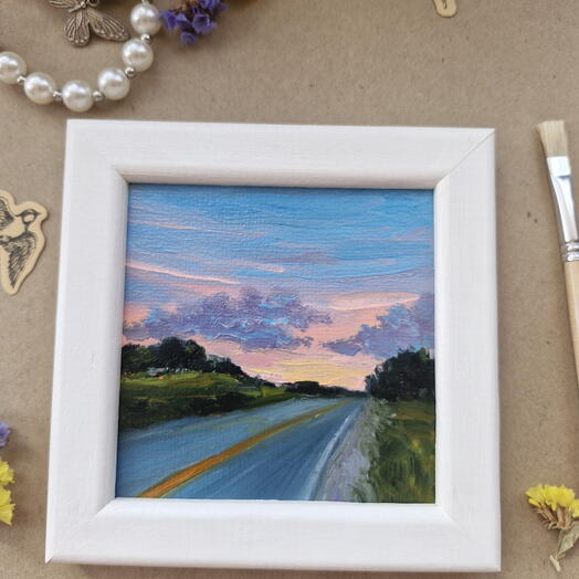 Картина из серии "Закат 2",13×13см
