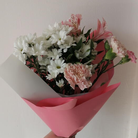Букет 💐 летний нежно розовый