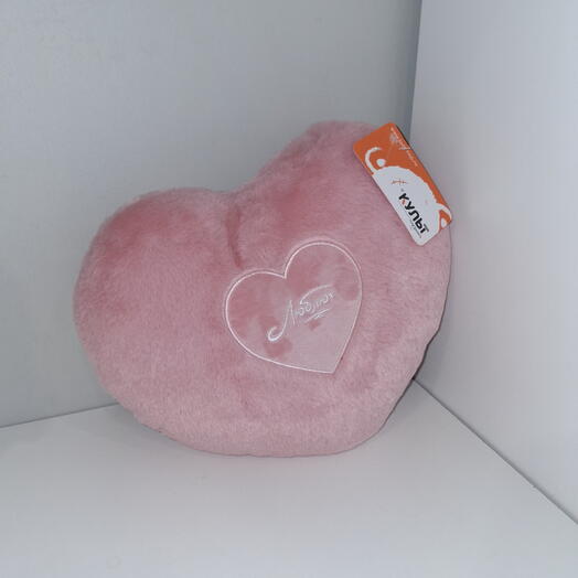 Мягкая игрушка Сердечко, плюшевое, розовое