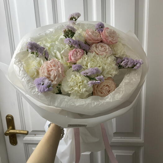 💞💜Волшебный букет «Bloom room» гортензия, пион.роза