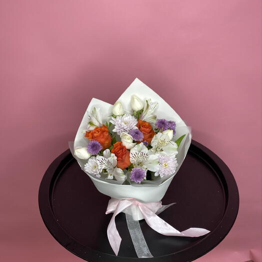 Мини композиция с цветами 💐🌺🌹