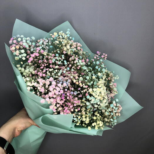 Букет радужных гипсофил🌸🌸🌸