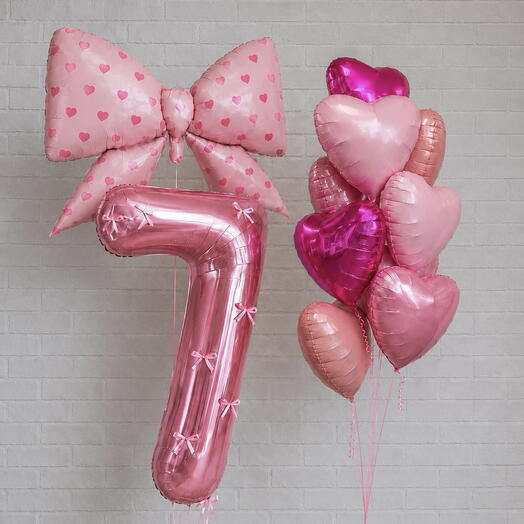 Сет Шариков Pinky (можно добавить вторую цифру)