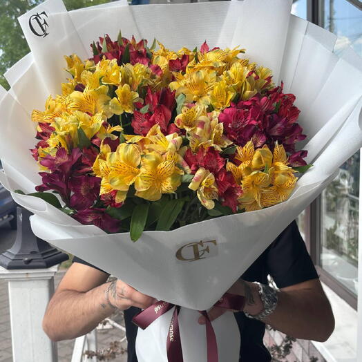 Готовый букет Нежная альстромерия 🤍🌹Цветочная нежность