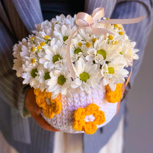 Корзинка с ромашками 🌼
