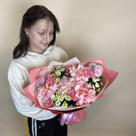 Букет авторский на первое сентября с французской розой