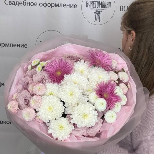 Букет розовый микс