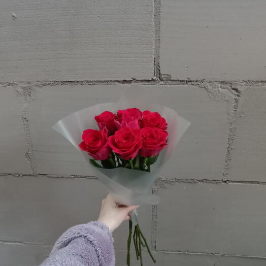 Монобукет из красных роз