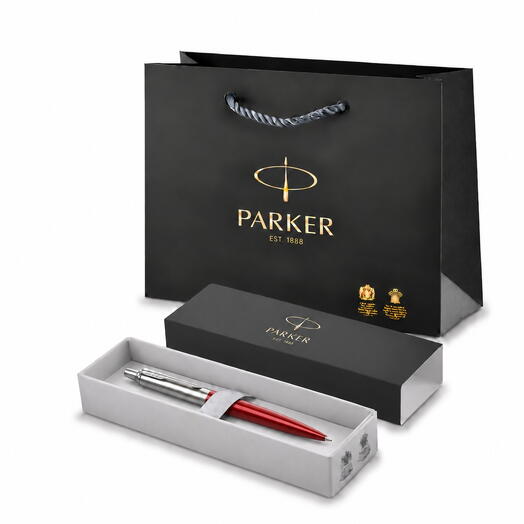 Подарочный набор Шариковая ручка Parker Jotter Kensington Red в подарок врачу, преподавателю, коллеге, женщине на день рождения