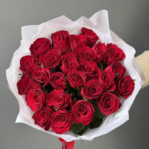 🍰Красные розы Кения классик 25шт