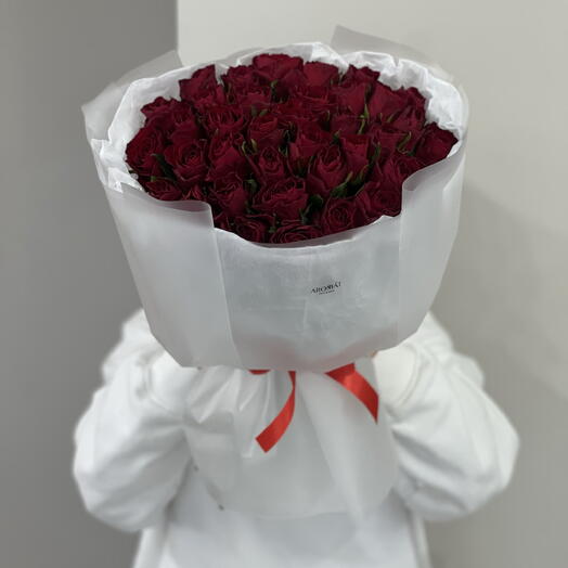 Букет из кенийских роз, 37 шт