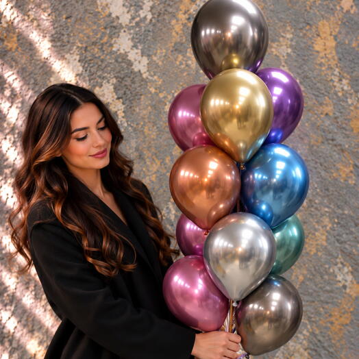 🌺7 pastel helium balloons