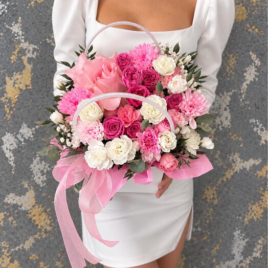 Bolso con flores "Feliz fiesta"