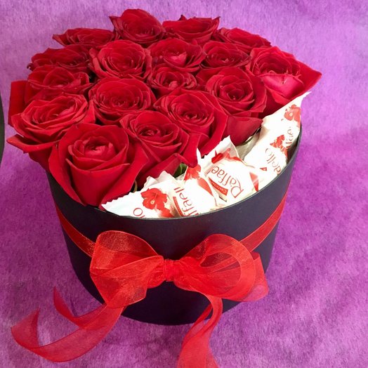 Caja de flores con rosas "Para TI"