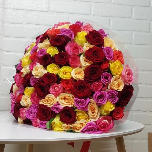 Bouquet of 101 mixed roses 💐