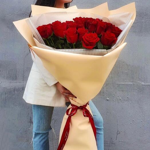 Ramo gigante de rosas rojas