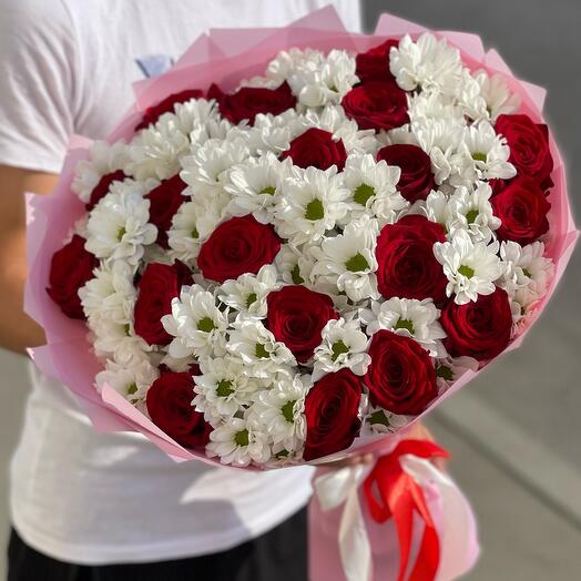 Chrysanthemum with roses