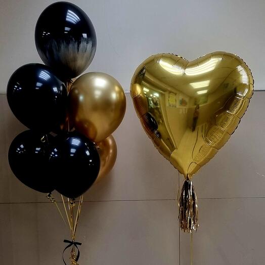 Сет из шаров "Gold   Black" любимому