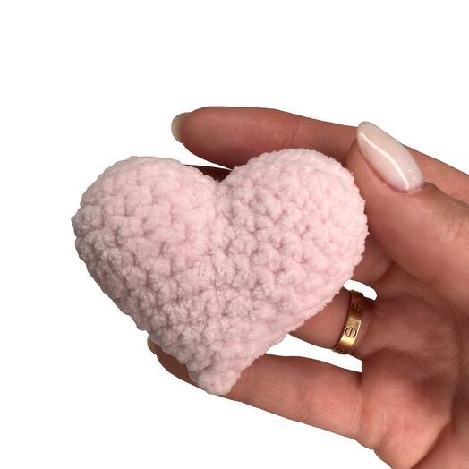 Плюшевое сердце (нежно-розовый)