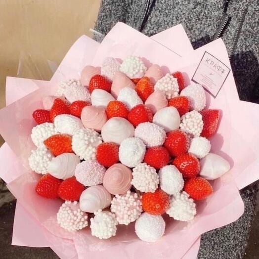 Букет из клубники в шоколаде L