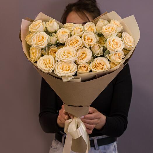 Ramo de rosas Rosadas crema 7pcs