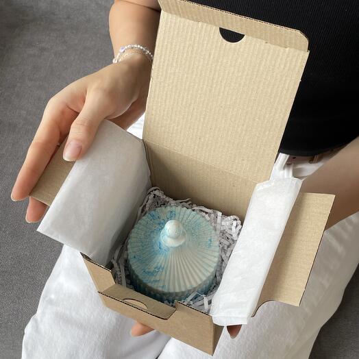 Decorative jewelry box for jewelry, accessories and small things. Interior and home decor made of gypsum