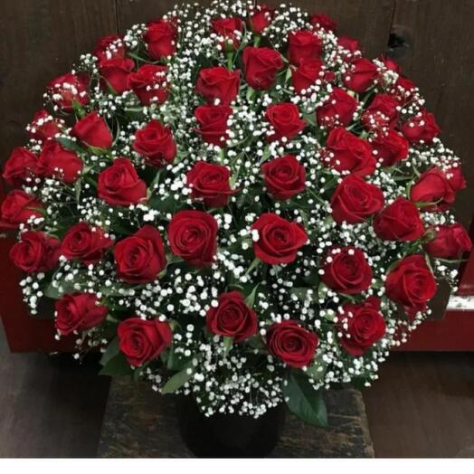 101 Red Rose Flower vase