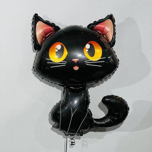 Шар воздушный черный кот на Halloween
