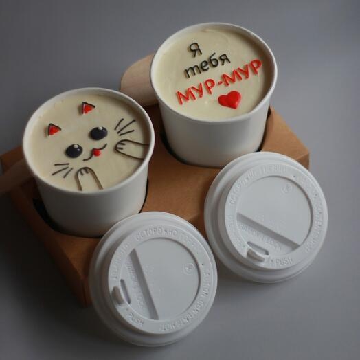 Pastel en un vaso "Lindo gato"