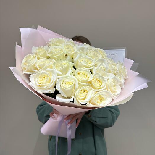 Ramo de 25 rosas blancas