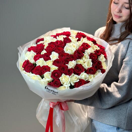Букет из 101 розы 50 см «микс»