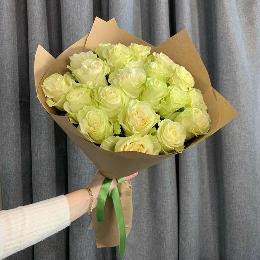 21 white roses