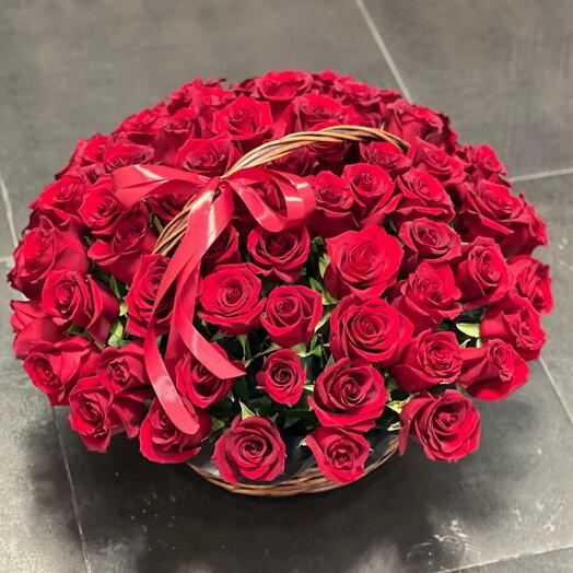 101 Red Roses Basket