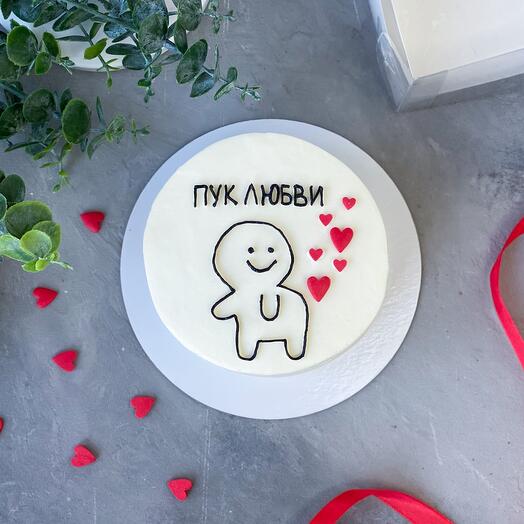 Макси бенто торт 600 гр. «Пук любви»