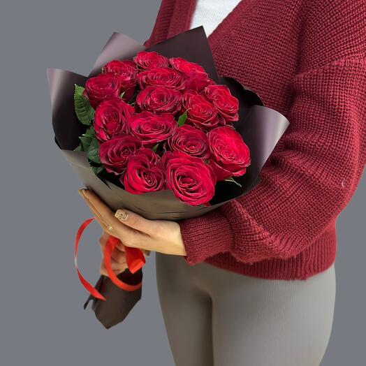 Bouquet of 15 red roses