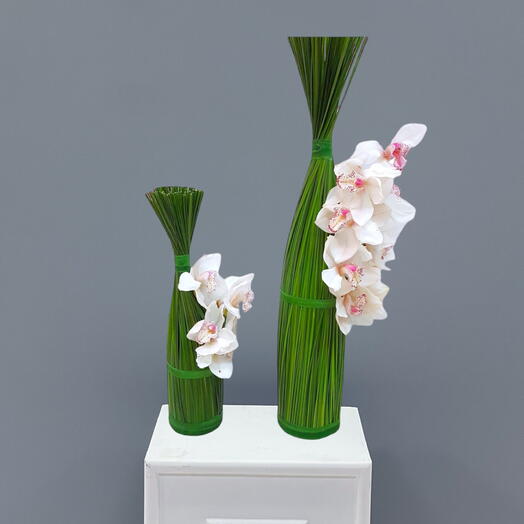 Modern Elegance Grass   Orchid Arrangement