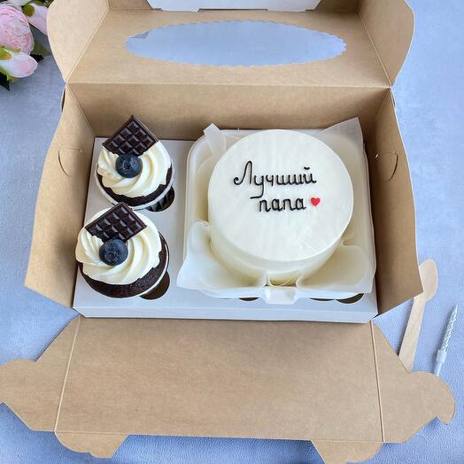 Bento cake for Father's Day| Bento cake is the best Dad| Cake for Dad| A gift for Dad| Cupcakes and bentos for Dad
