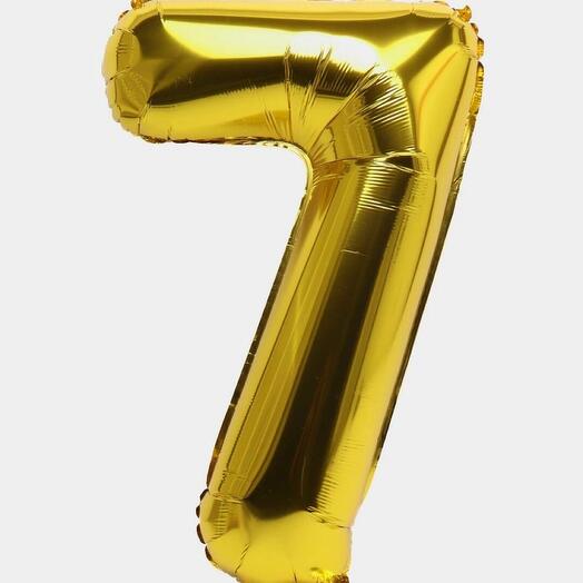 Фольгированная цифра 7