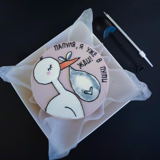 Pastel de Bento con cigüeña