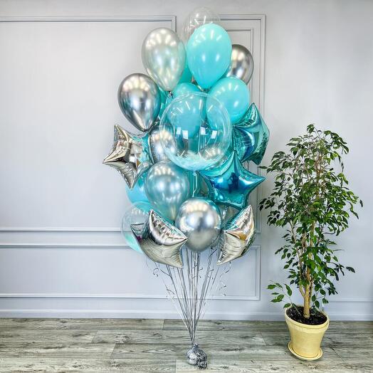 Большой фонтан из 26 шаров тиффани для мужчины