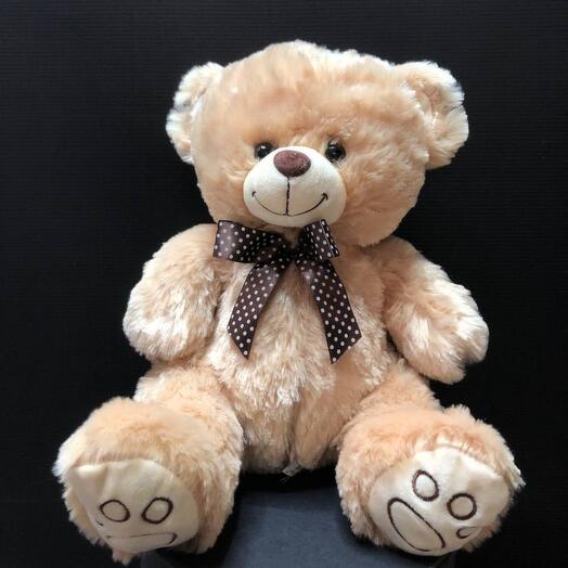 Мягкая игрушку "Мишка бежевый с баетиом"