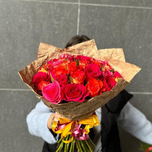 Букет микс из 31 розы