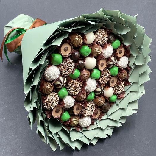 Съедобный букет из конфет подарок на день рождения годовщину 8 марта юбилей